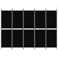 Vidaxl 5-Panel Room Divider Black 98.4X70.9 Fabric