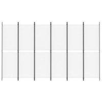 Vidaxl 6-Panel Room Divider White 118.1X70.9 Fabric