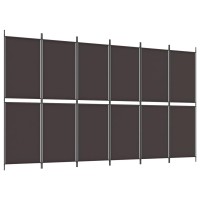 Vidaxl 6-Panel Room Divider Brown 118.1X70.9 Fabric