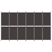 Vidaxl 6-Panel Room Divider Brown 118.1X70.9 Fabric