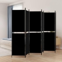 Vidaxl 6-Panel Room Divider Black 118.1X70.9 Fabric