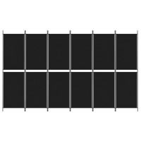 Vidaxl 6-Panel Room Divider Black 118.1X70.9 Fabric