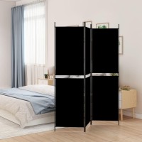 Vidaxl 3-Panel Room Divider Black 59.1X78.7 Fabric