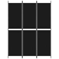 Vidaxl 3-Panel Room Divider Black 59.1X78.7 Fabric