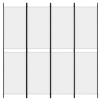 Vidaxl 4-Panel Room Divider White 78.7X78.7 Fabric