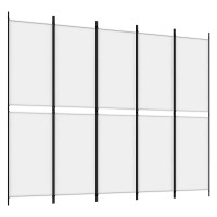 Vidaxl 5-Panel Room Divider White 98.4X78.7 Fabric