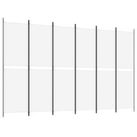 Vidaxl 6-Panel Room Divider White 118.1X78.7 Fabric