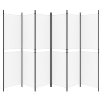 Vidaxl 6-Panel Room Divider White 118.1X78.7 Fabric