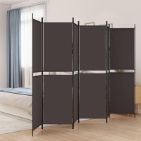 Vidaxl 6-Panel Room Divider Brown 118.1X78.7 Fabric