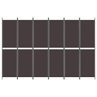 Vidaxl 6-Panel Room Divider Brown 118.1X78.7 Fabric