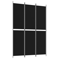 Vidaxl 3-Panel Room Divider Black 59.1X86.6 Fabric
