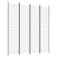 Vidaxl 4-Panel Room Divider White 78.7X86.6 Fabric