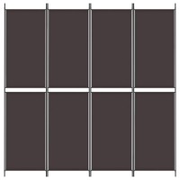 Vidaxl 4-Panel Room Divider Brown 78.7X86.6 Fabric