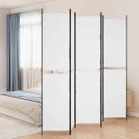 Vidaxl 5-Panel Room Divider White 98.4X86.6 Fabric