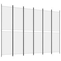 Vidaxl 6-Panel Room Divider White 118.1X86.6 Fabric