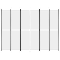 Vidaxl 6-Panel Room Divider White 118.1X86.6 Fabric