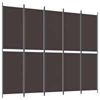 Vidaxl 6-Panel Room Divider Brown 118.1X86.6 Fabric