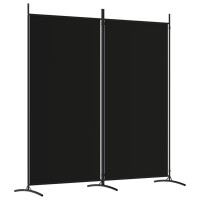 Vidaxl 2-Panel Room Divider Black 68.9X70.9 Fabric