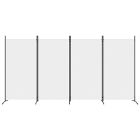 Vidaxl 4-Panel Room Divider White 136.2X70.9 Fabric