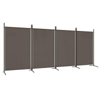 Vidaxl 4-Panel Room Divider Anthracite 136.2X70.9 Fabric