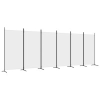 Vidaxl 6-Panel Room Divider White 204.7X70.9 Fabric