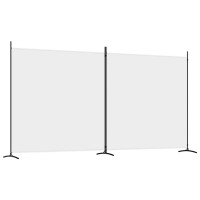 Vidaxl 2-Panel Room Divider White 137X70.9 Fabric