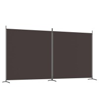 Vidaxl 2-Panel Room Divider Brown 137X70.9 Fabric