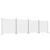 Vidaxl 4-Panel Room Divider White 274.8X70.9 Fabric