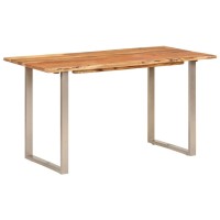 Vidaxl Dining Table 55.1X27.6X29.9 Solid Wood Acacia