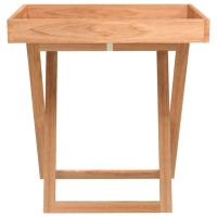 Vidaxl Folding Tray Table 20.5X14.2X22.2 Solid Wood Walnut