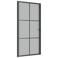 Vidaxl Interior Door 40.4X79.3 Black Matt Glass And Aluminum
