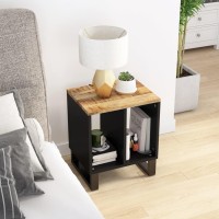 Vidaxl Side Table 15.7X12.2X18.1 Solid Wood Mango&Engineered Wood