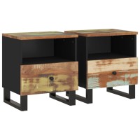 Vidaxl Bedside Cabinets 2 Pcs Solid Wood Reclaimed&Engineered Wood