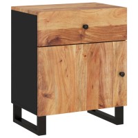 Vidaxl Bedside Cabinet 19.7X13X23.6 Solid Wood Acacia&Engineered Wood