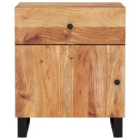 Vidaxl Bedside Cabinet 19.7X13X23.6 Solid Wood Acacia&Engineered Wood