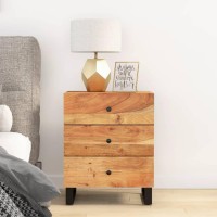 Vidaxl Bedside Cabinet 19.7X13X24.4 Solid Wood Acacia&Engineered Wood