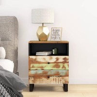 Vidaxl Bedside Cabinet 19.7X13X24.4 Solid Wood Reclaimed&Engineered Wood