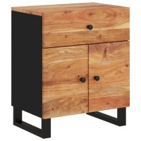 Vidaxl Bedside Cabinet 19.7X13X23.6 Solid Wood Acacia&Engineered Wood