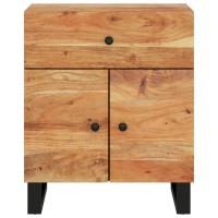 Vidaxl Bedside Cabinet 19.7X13X23.6 Solid Wood Acacia&Engineered Wood