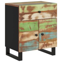 Vidaxl Bedside Cabinet 19.7X13X23.6 Solid Wood Reclaimed&Engineered Wood