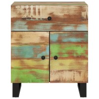 Vidaxl Bedside Cabinet 19.7X13X23.6 Solid Wood Reclaimed&Engineered Wood