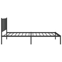 vidaXL Metal Bed Frame with Headboard Black 39.4