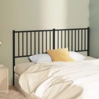 vidaXL Metal Headboard Black 59.1