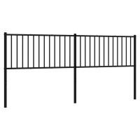 vidaXL Metal Headboard Black 76