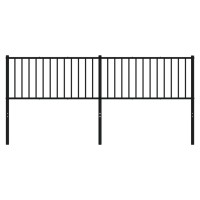 vidaXL Metal Headboard Black 76