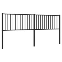 vidaXL Metal Headboard Black 76