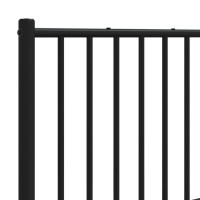 vidaXL Metal Headboard Black 76