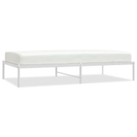 Vidaxl Metal Bed Frame White 39.4X74.8