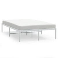 Vidaxl Metal Bed Frame White 53.1X74.8