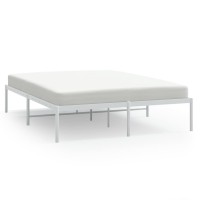 Vidaxl Metal Bed Frame White 59.1X78.7